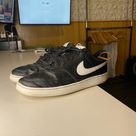 Nike Men\\'s Court Vision Low Sneaker Size 12, CD5463-001, Black/White-Photon Dust